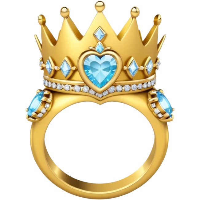 anillo de cumpleañera de 15 años con corona de princeca emoji