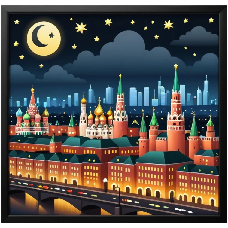 Moscow never sleeps emoji