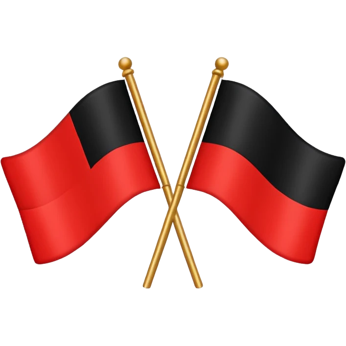 Creat an flag win red and black colour only colour not designs half in red and another half in black  by dividing equaly emoji
