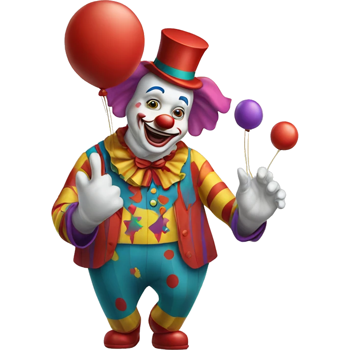 A circus clown juggling elephants emoji