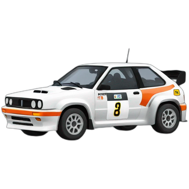 Rally car emoji