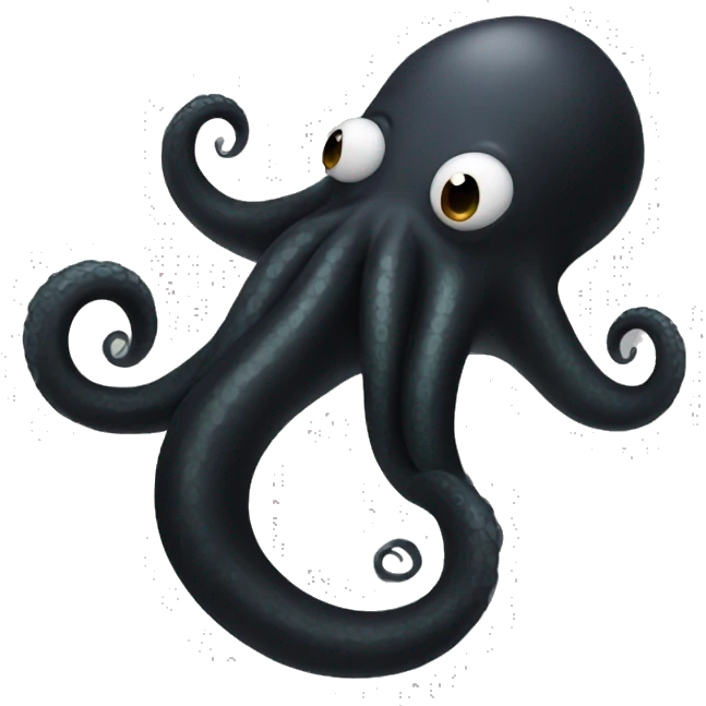 Single Black tentacle emoji