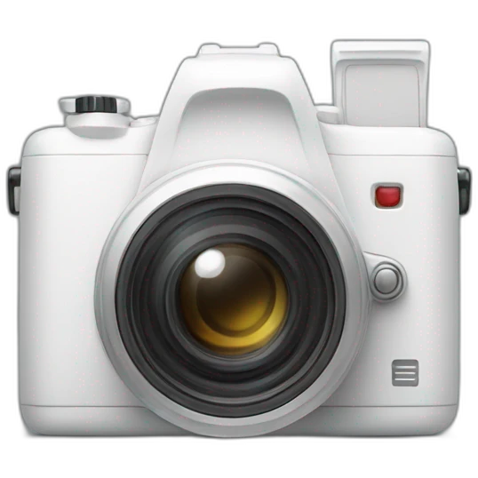  a white camera with a white hand pointing forward emoji