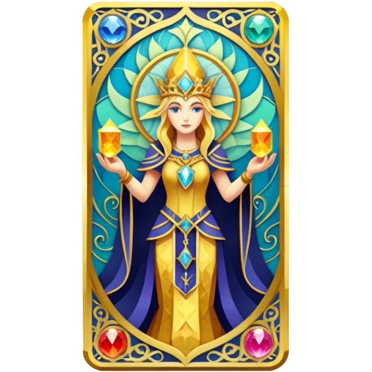 fantasy magic tarot card low poly emoji