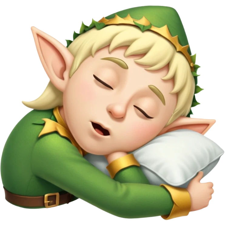 Snoring elf emoji