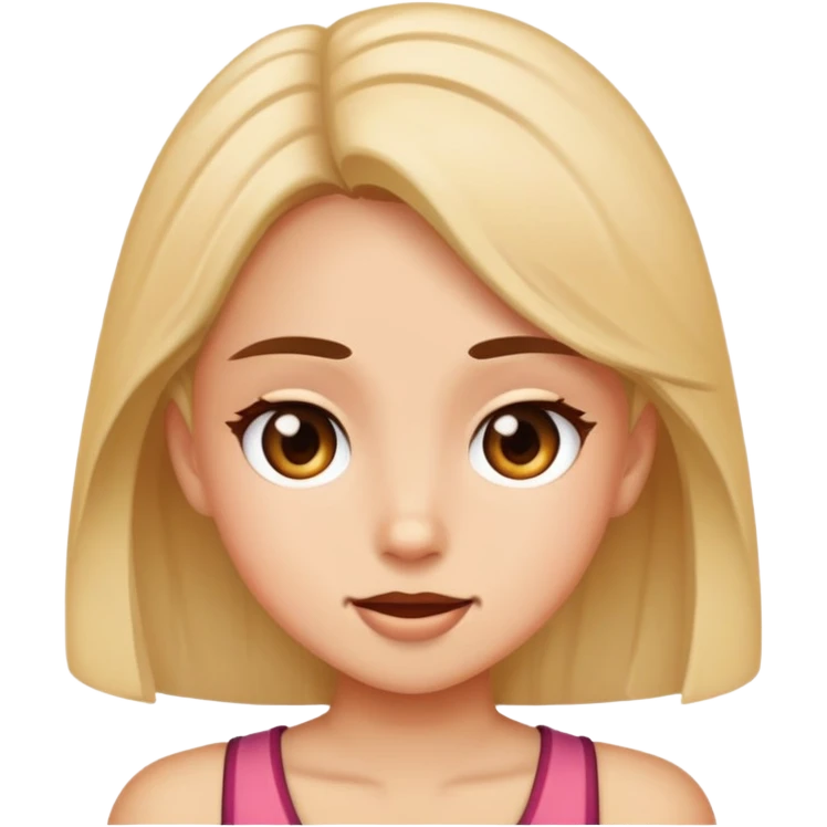 Girl saying dang! emoji