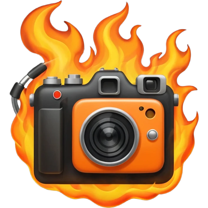 camera on fire emoji