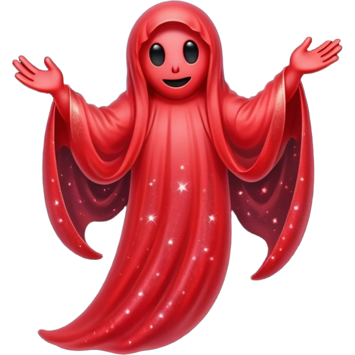 red glitter ghost style hype emoji