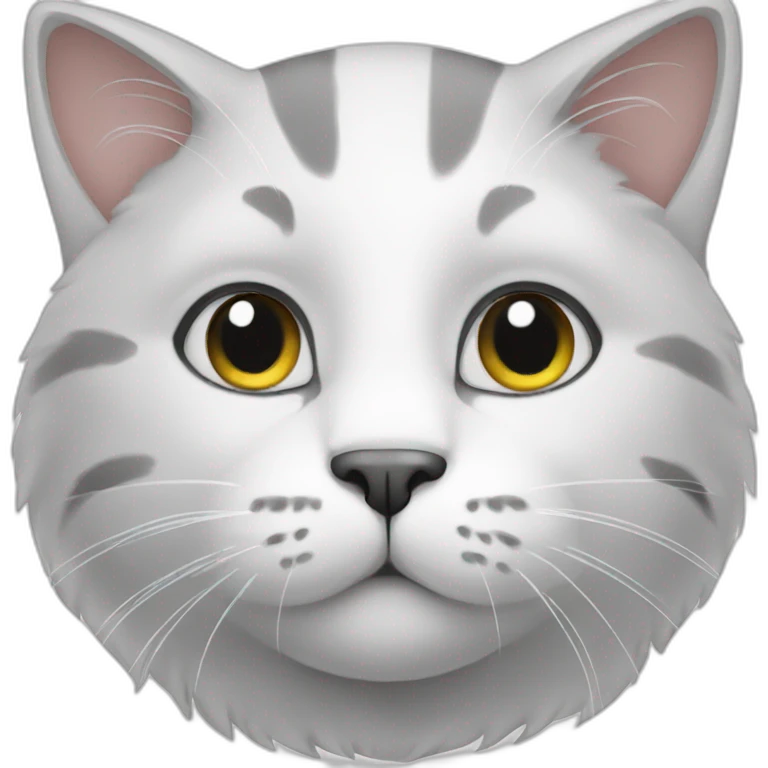 Big white and Gray cat emoji