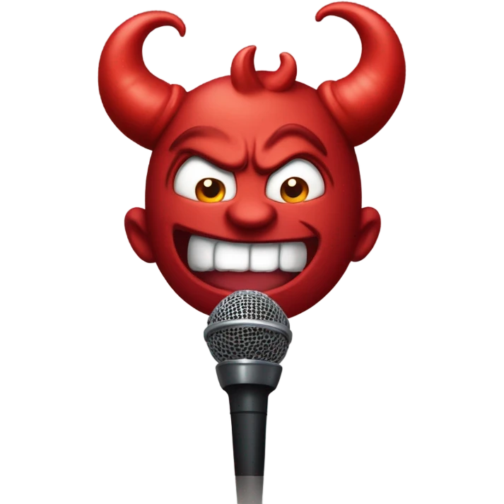 Devil doing mic drop emoji