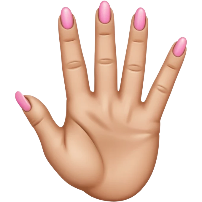 Emoji Hand with Ring finger folded down. The pointer and middle finger should look wet  and pinky finger look muddy.  emoji