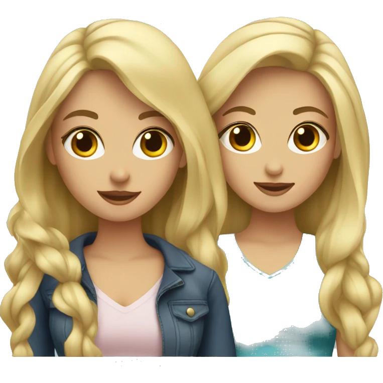 blonde and brunette girlfriends emoji