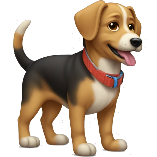 Perro subido a un patín  emoji