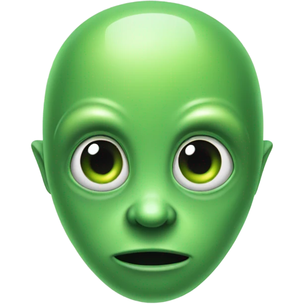  green alien say hello emoji