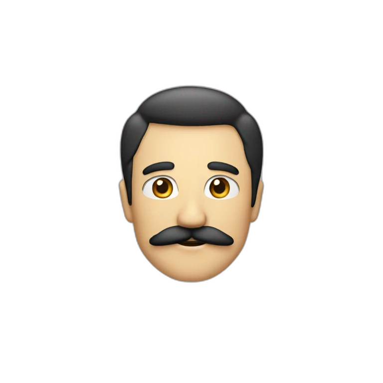 Homme avec une moustache carré emoji