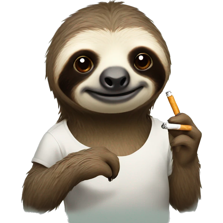 Sloth smoking a cigarette  emoji