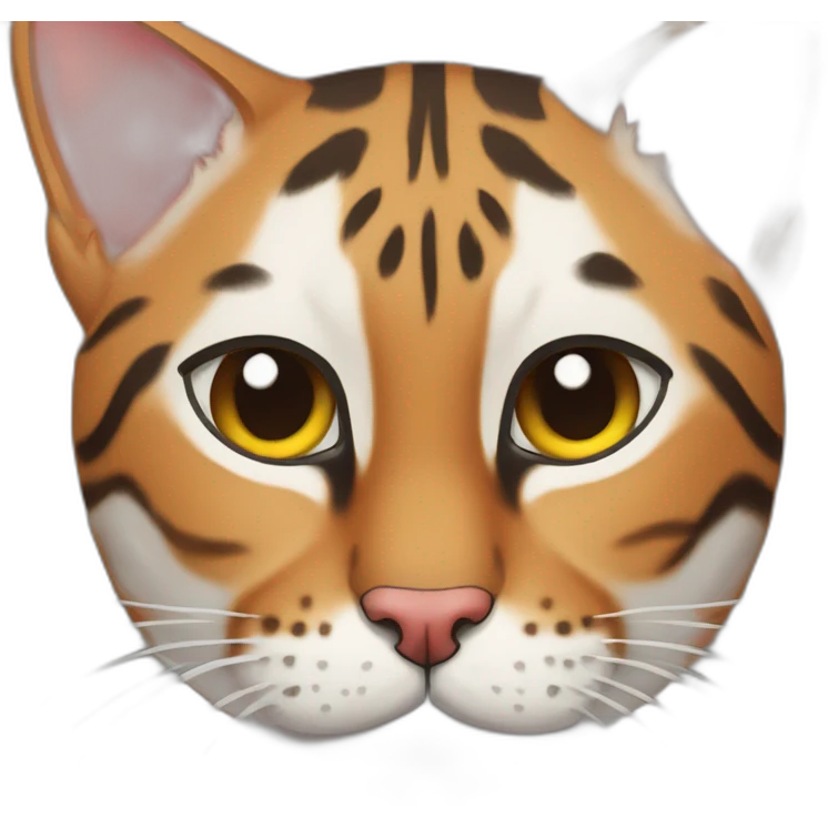 Bengal raxis cat muscle emoji