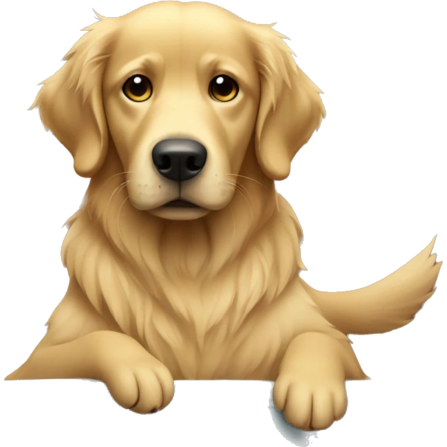 Retriever watching tv emoji