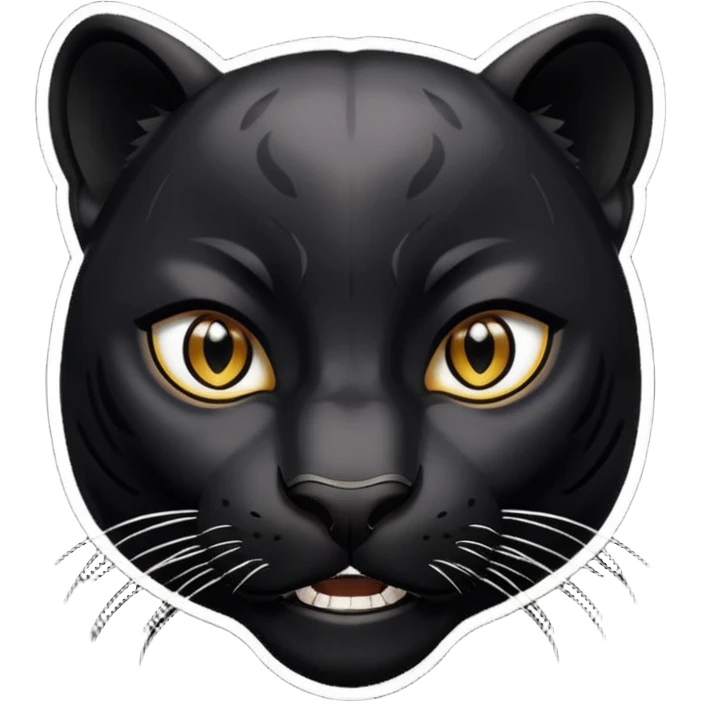 Black panther face only  more realistic  emoji
