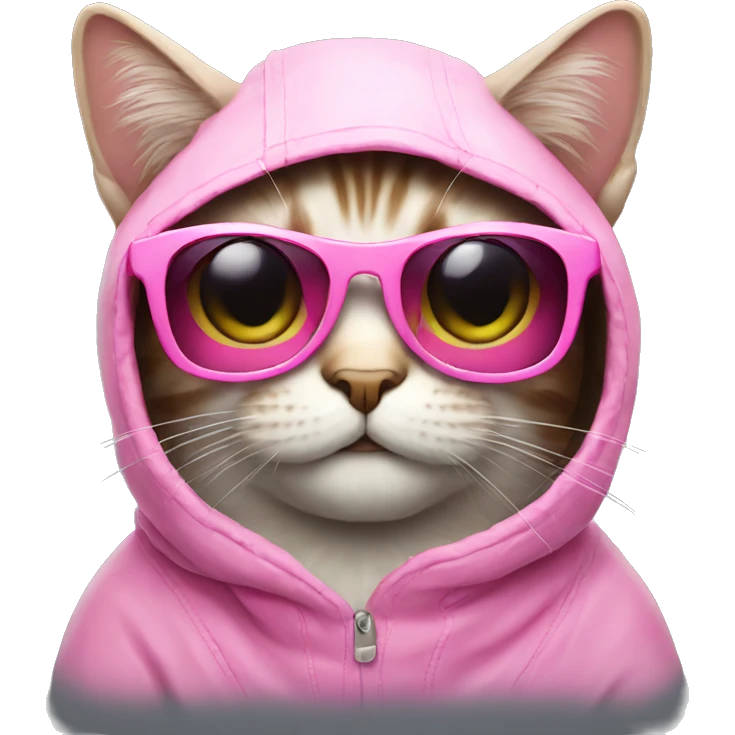 Cat with pink sunglasses emoji