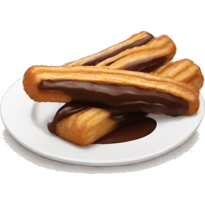 Chocolate dipped churro  emoji