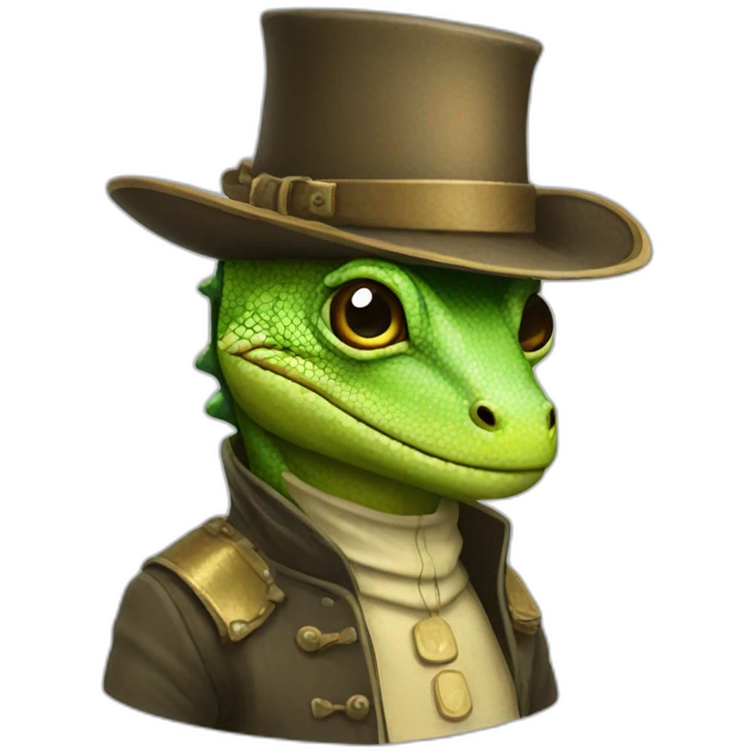lizard-squire-hat emoji