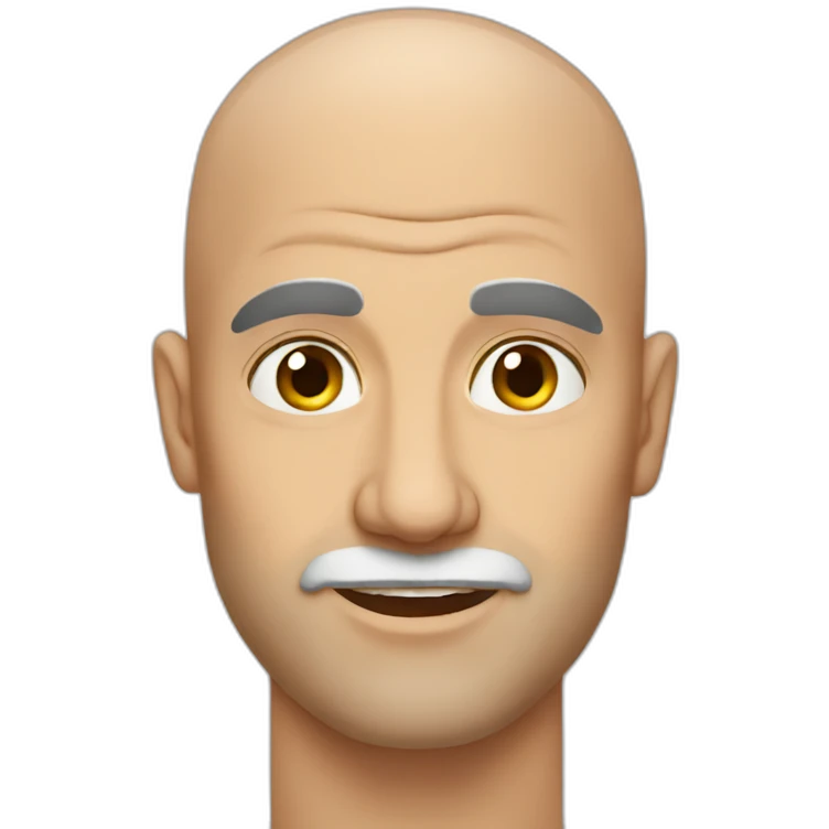 Bald Greek man emoji