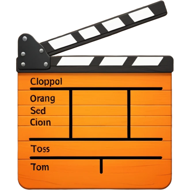 orange striped clapperboard emoji