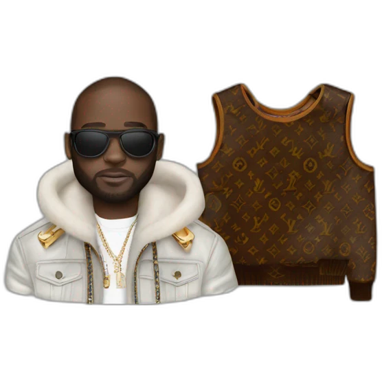 Virgil Abloh with louis Vuitton jacket emoji