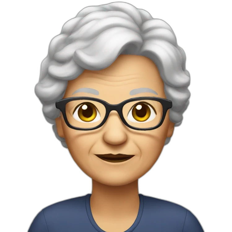 granny with glasses emoji