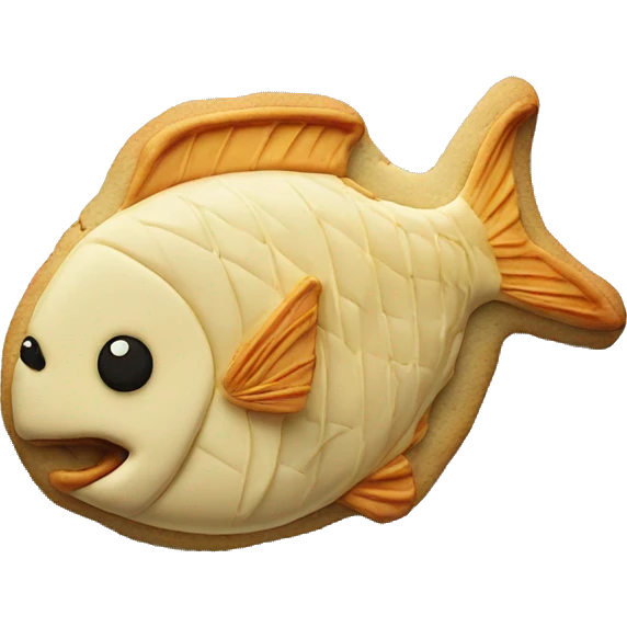 Fish shaped cookie emoji