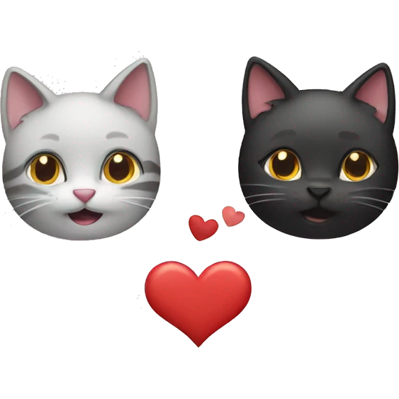 Cats in love emoji