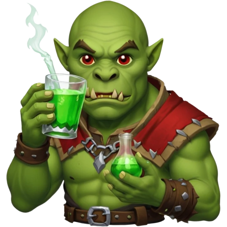 create a dnd style orc.png for units that drank an invisibility potion using 48x48 pixels size emoji