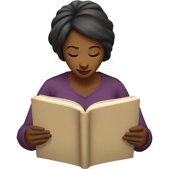 Woman reading emoji
