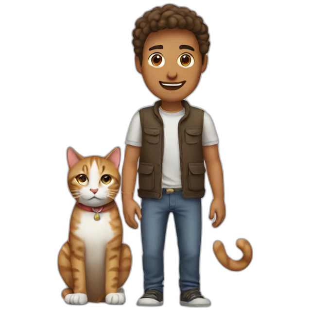 men with cat emoji