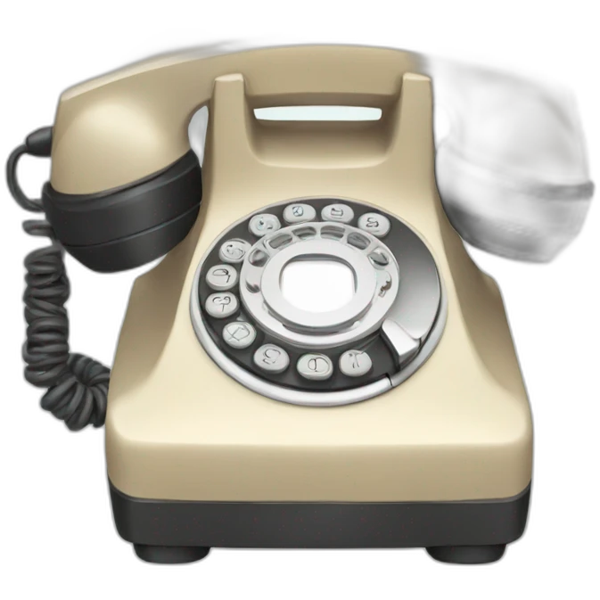old phone handset emoji