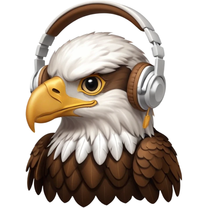 eaglw with headphones emoji