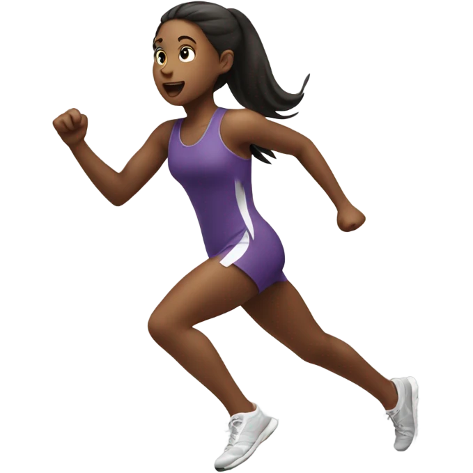Girl sprinting  emoji