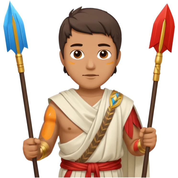 man with eros clothes and arrows emoji