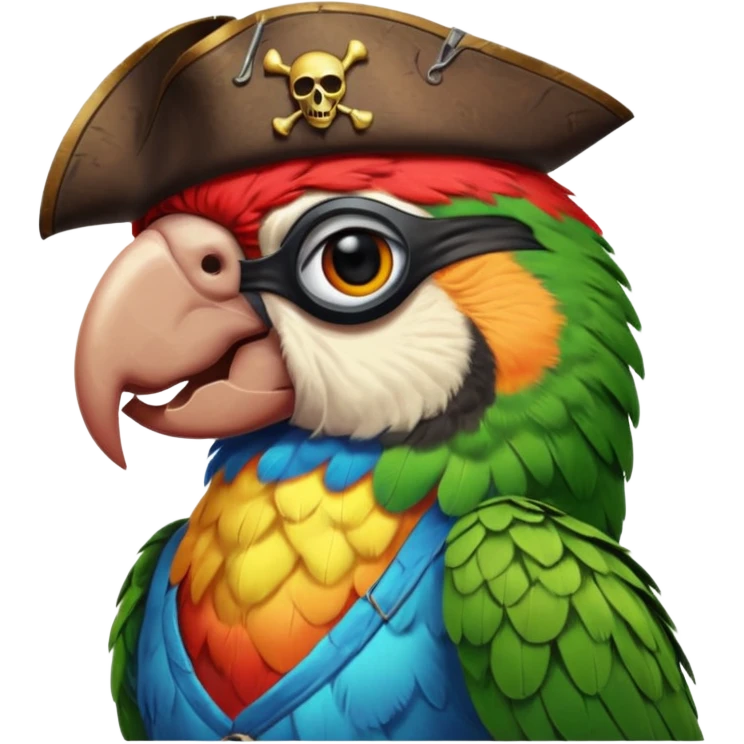 pirate and parrot emoji