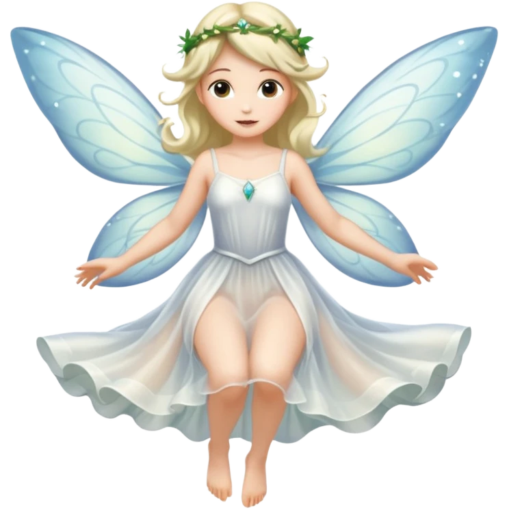 fairy wearing white ethereal flying  emoji