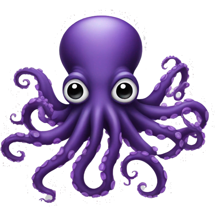 black - purple octopus emoji
