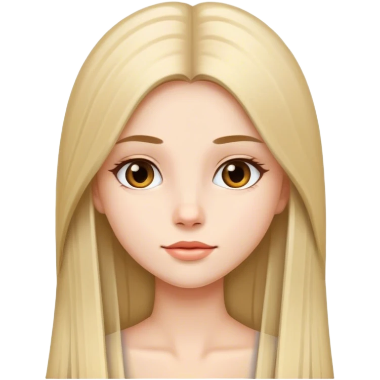Девушка модель с длинными прямыми волосами emoji