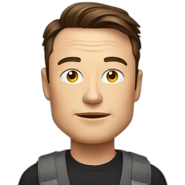 elon musk with a squint emoji