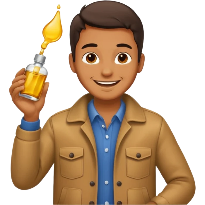 oil massage emoji men wearing clothing and applying oil emoji
