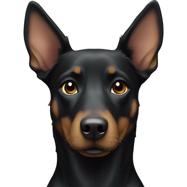 Black australian kelpie and german shepherd mix dog body emoji