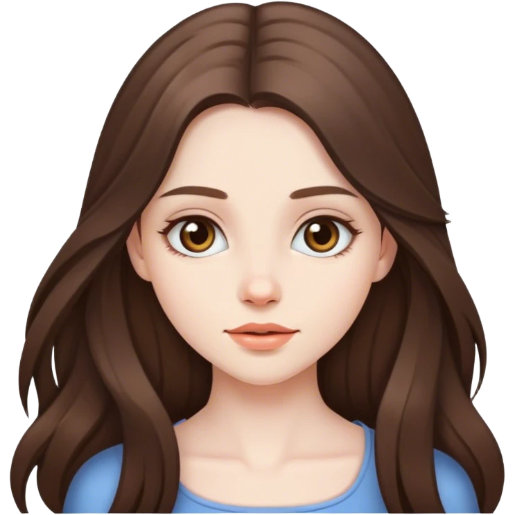 beautiful pale brunette girl emoji