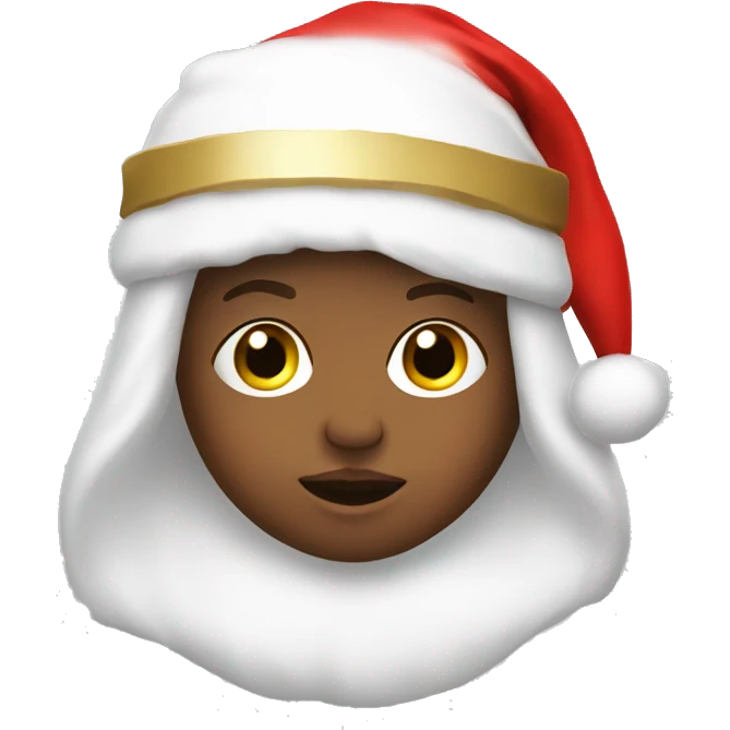 baby jesus in a  santa hat emoji