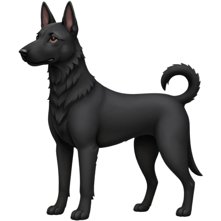 Black dutchschephard dog  emoji