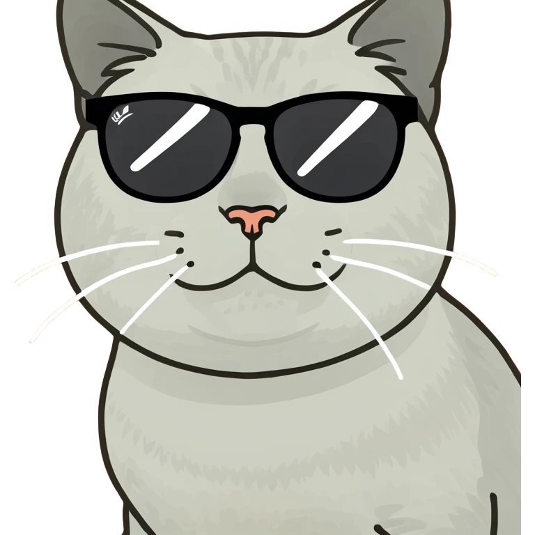 Cat with sunglasses emoji